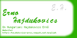 erno hajdukovics business card